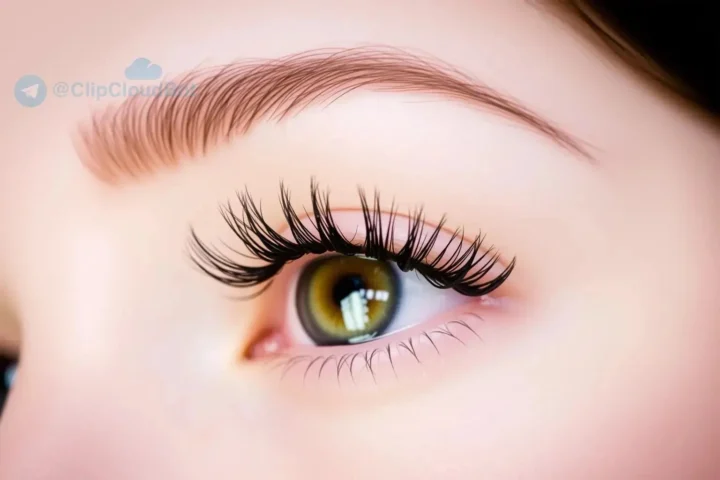 Коричневое наращивание ресниц