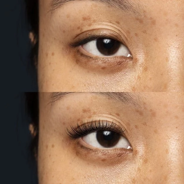 темно коричневые ресницы