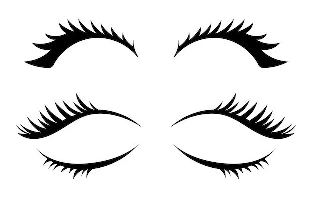 белые ресницы